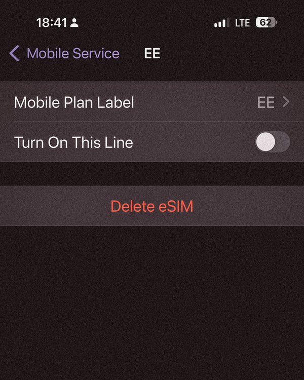 How to delete an eSIM