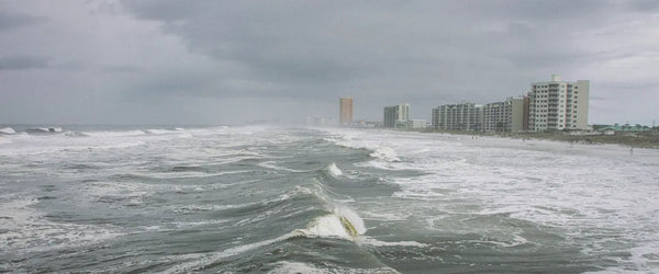 Panama City Beach, Florida, USA, during a hurricane