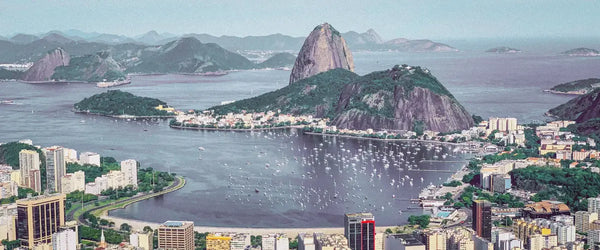 Sugarloaf Mountain and Guanabara Bay in Rio De Janeiro, Brazil