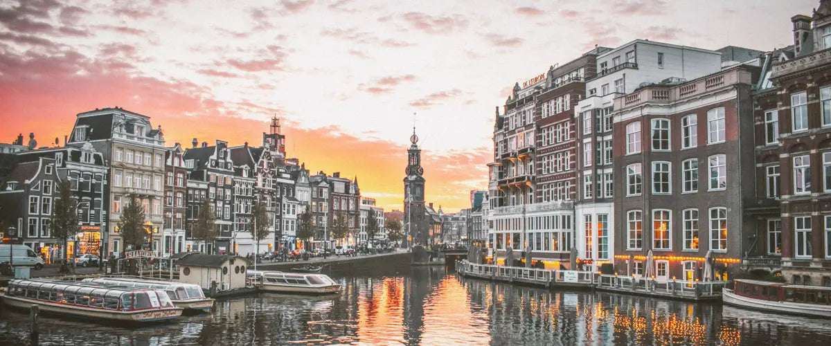 Sunset over Amsterdam, the Netherlands