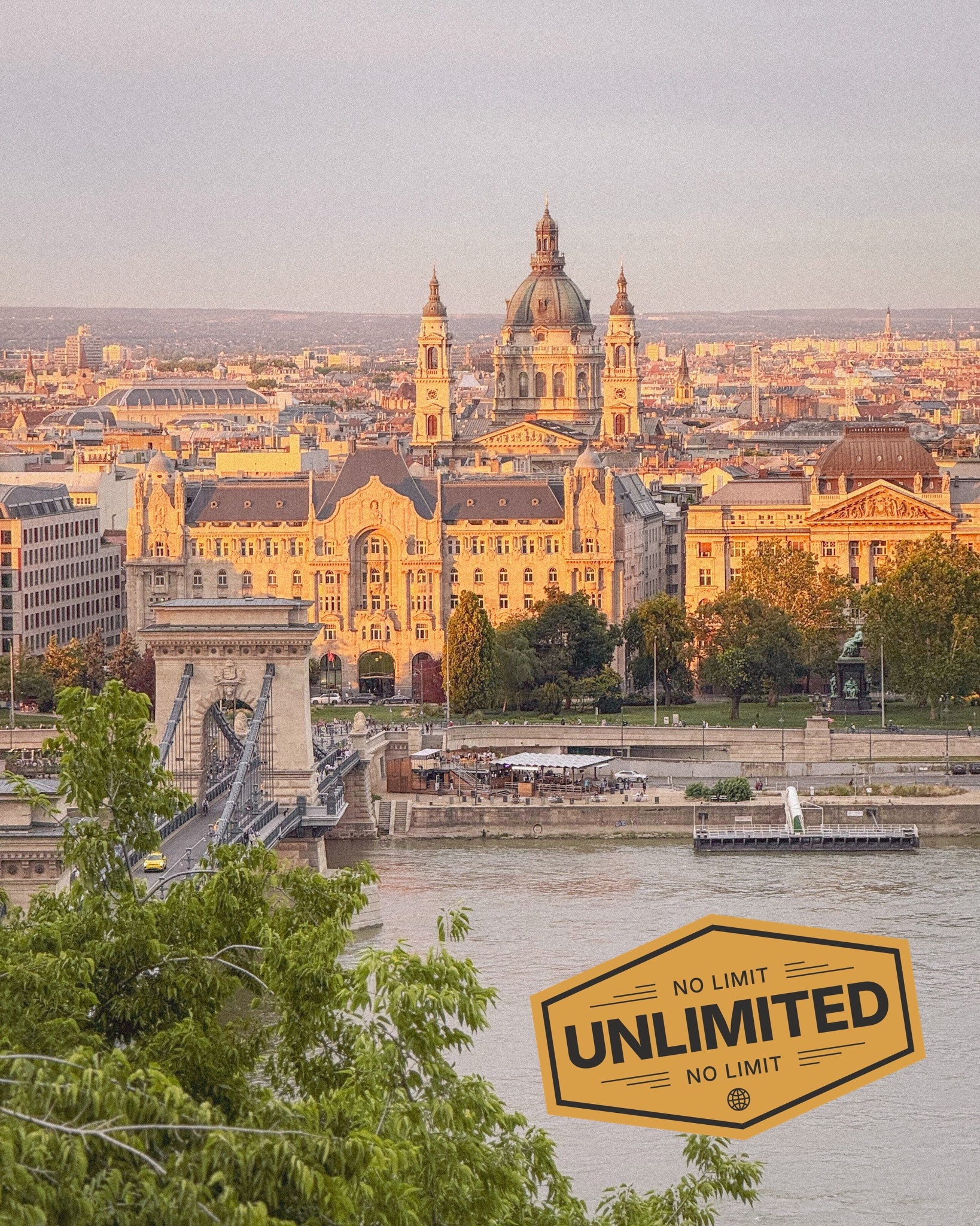 Hungary landscape showing iconic local scene, promoting eSIM unlimited data for travellers