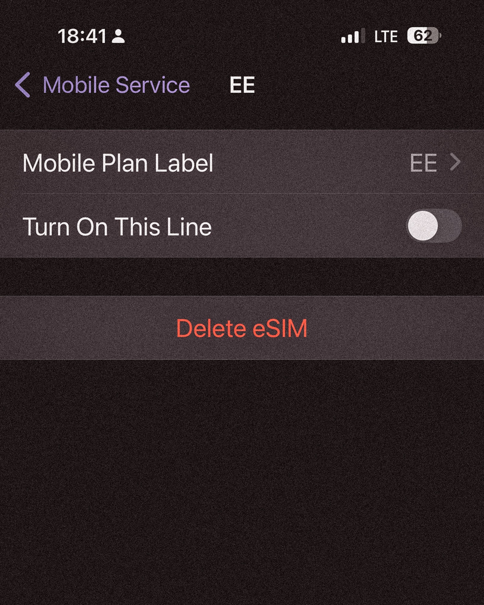 How to delete an eSIM
