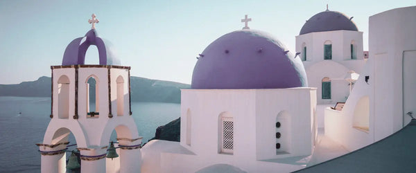 Rooftops across Santorini, Greece