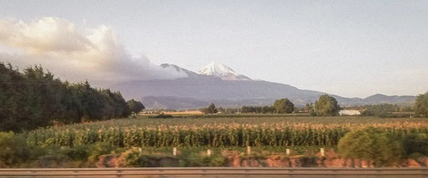 The Popocatépetl volcano near Mexico City, Mexico