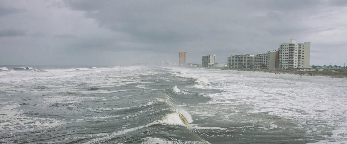 Panama City Beach, Florida, USA, during a hurricane