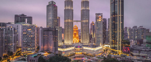 The Petronas Twin Towers at night, Kuala Lumpur, Malaysia