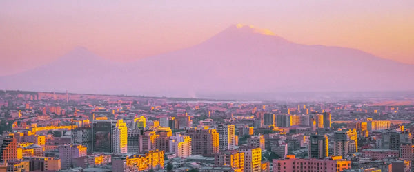Yerevan, Armenia, with Mount Ararat in the background