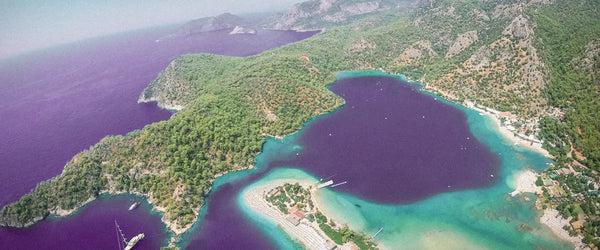Aerial view of Ölüdeniz Beach in Turkey