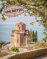 North Macedonia landscape showing iconic local scene, promoting eSIM unlimited data for travellers