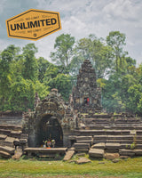 Cambodia landscape showing iconic local scene, promoting eSIM unlimited data for travellers