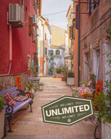 Croatia landscape showing iconic local scene, promoting eSIM unlimited data for travellers