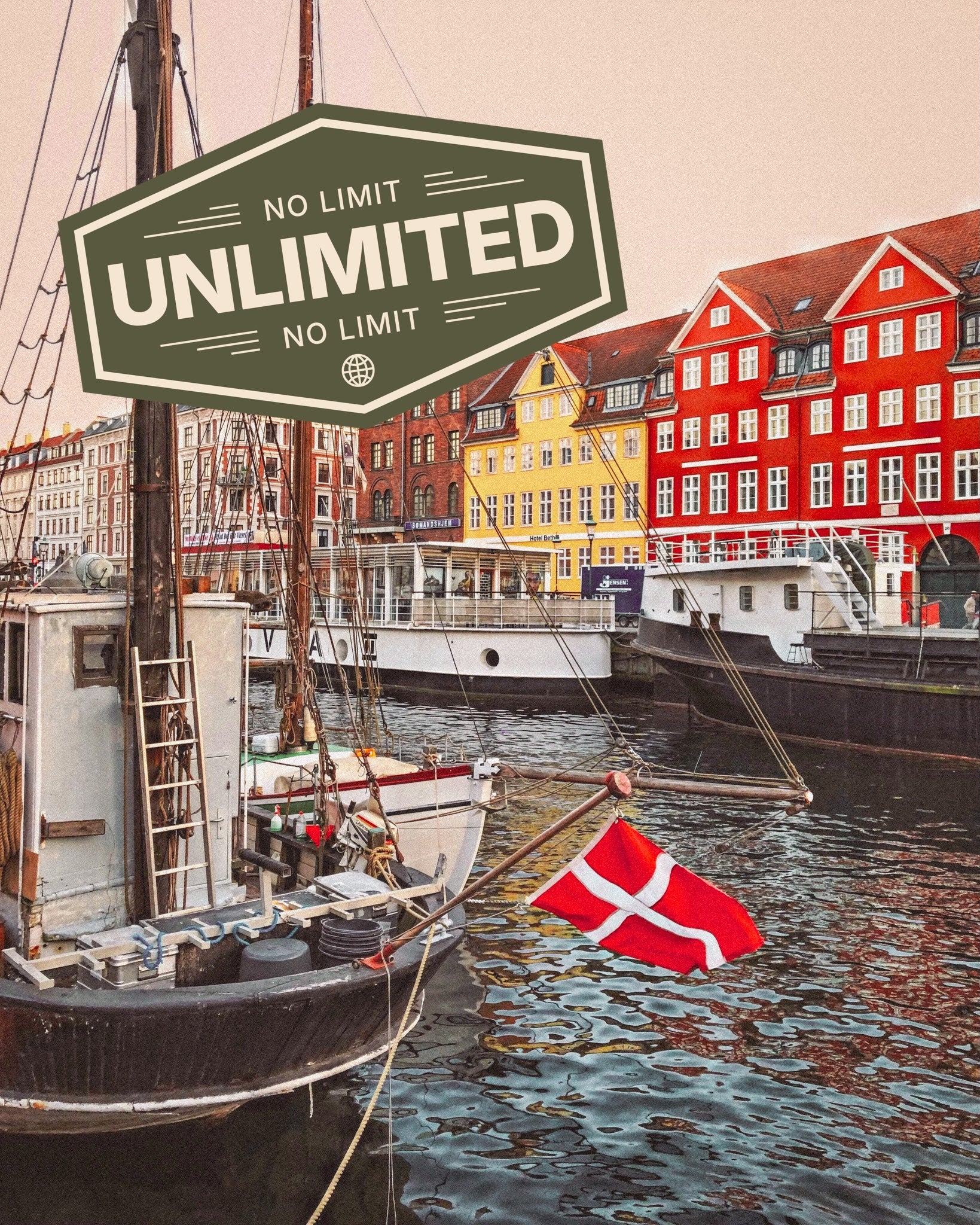 eSIM pour le Danemark (données illimitées) 