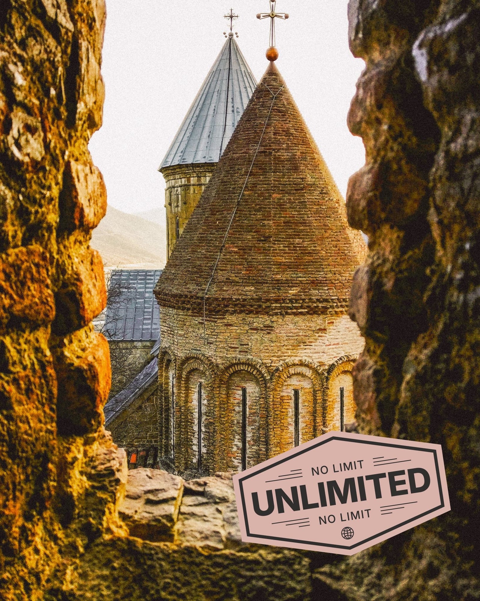 Georgia landscape showing iconic local scene, promoting eSIM unlimited data for travellers