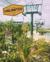 Honduras landscape showing iconic chair lift, promoting eSIM unlimited data for travellers