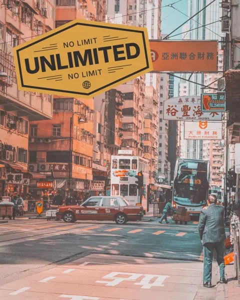 Buy a travel eSIM for Hong Kong with unlimited data